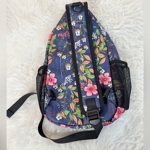 Mosiso Floral Print Crossbody Sling Daypack Backpack Travel Bag - Picture 4 of 11